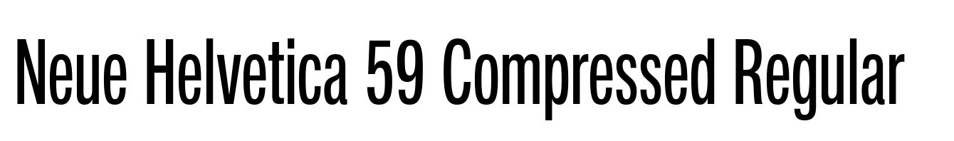Neue Helvetica 59 Compressed Regular